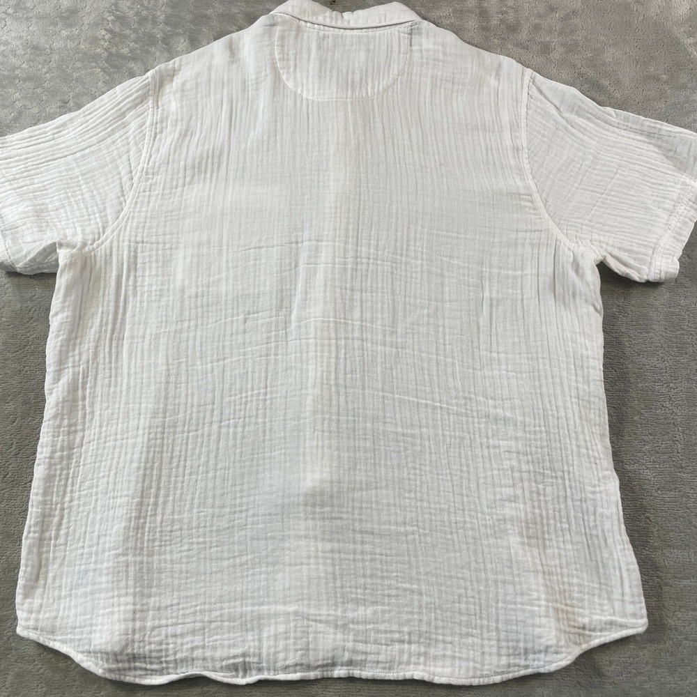 Tommy Bahama Shirt Mens XL White Cotton Gauze Button Beach Resort Light Preppy - Picture 9 of 11